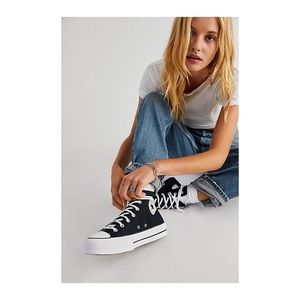 Black Converse Chuck Taylor All Star Lift Platform Canvas size W8/8.5